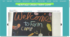 Desktop Screenshot of heritagecreekfarmcamp.com